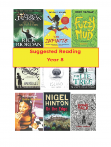 Year 8 reading list 2022 Page 1